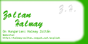 zoltan halmay business card