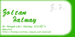 zoltan halmay business card